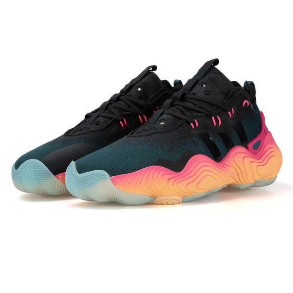 adidas Trae Young 3 Black Arctic Night Orange Basketball Shoes IE9303 M9 / W10 - Picture 1 of 9